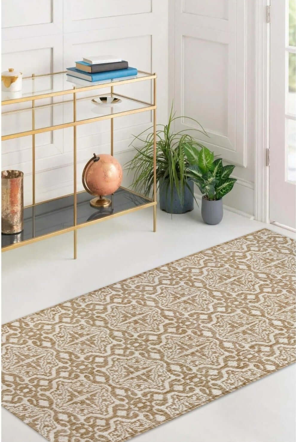 County Victorian Indoor/Outdoor Rug | 11647A - Bargainia.com - 5053095223439 - 11647A-NATUR120/170