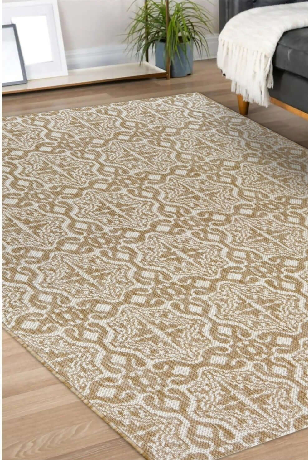 County Victorian Indoor/Outdoor Rug | 11647A - Bargainia.com - 5053095223439 - 11647A-NATUR120/170