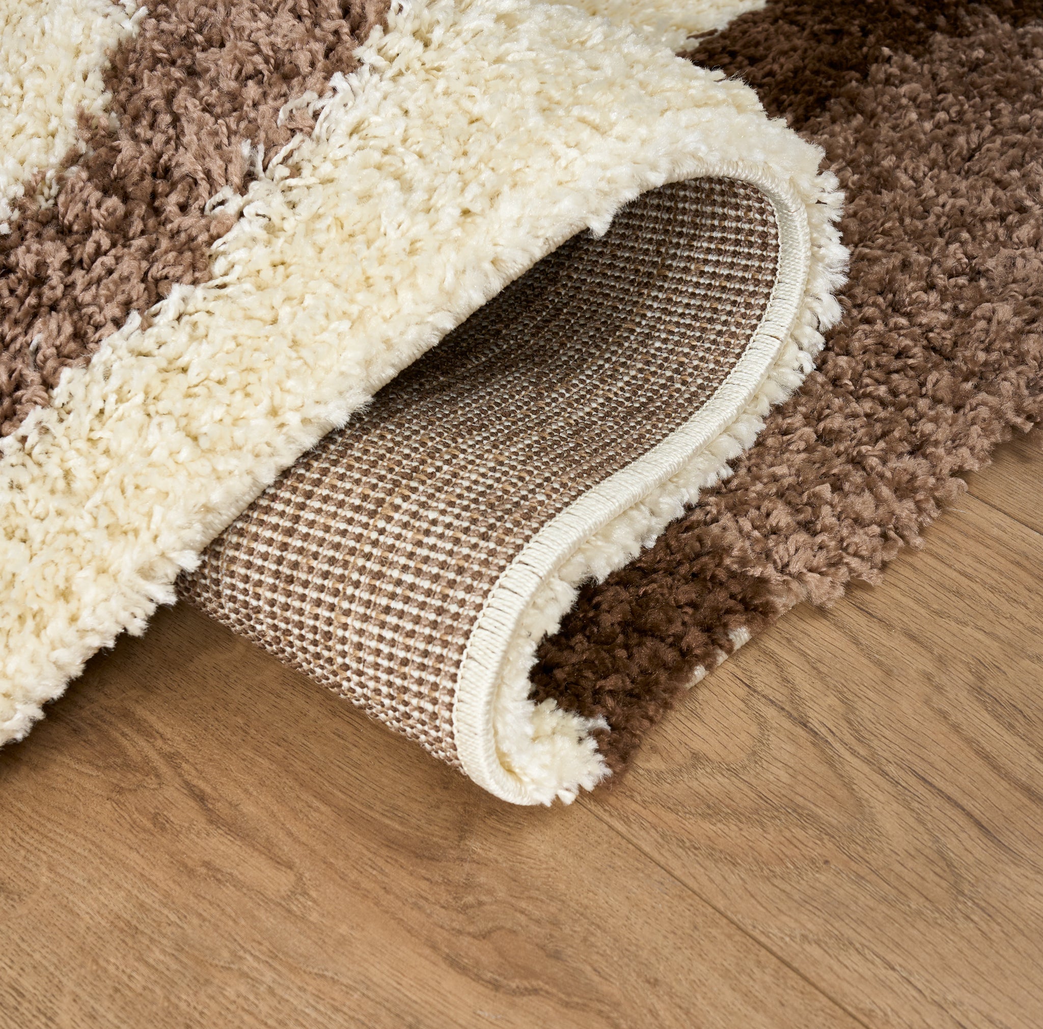 Cream Boxed Thick Shaggy Rug - California Rugs Rug Masters