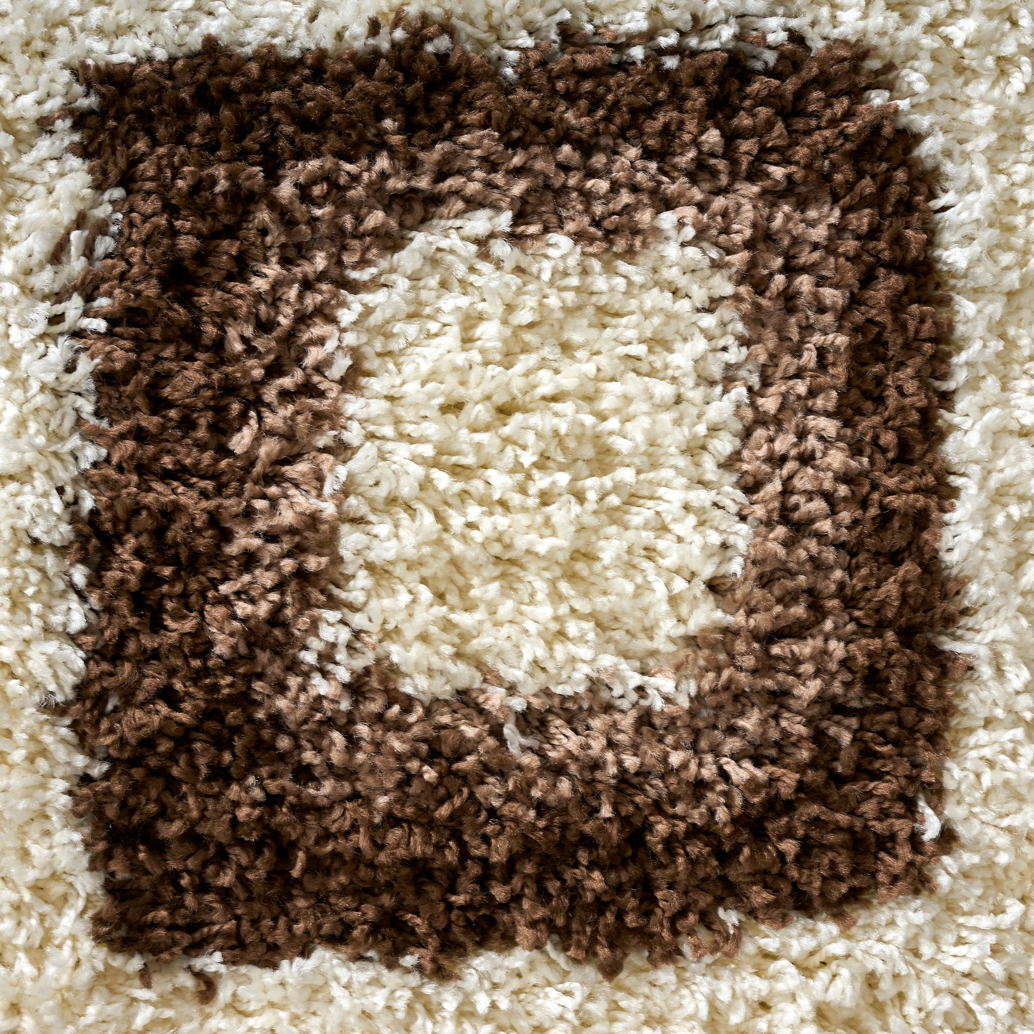 Cream Boxed Thick Shaggy Rug - California Rugs Rug Masters