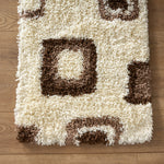 Cream Boxed Thick Shaggy Rug - California - Bargainia.com - 