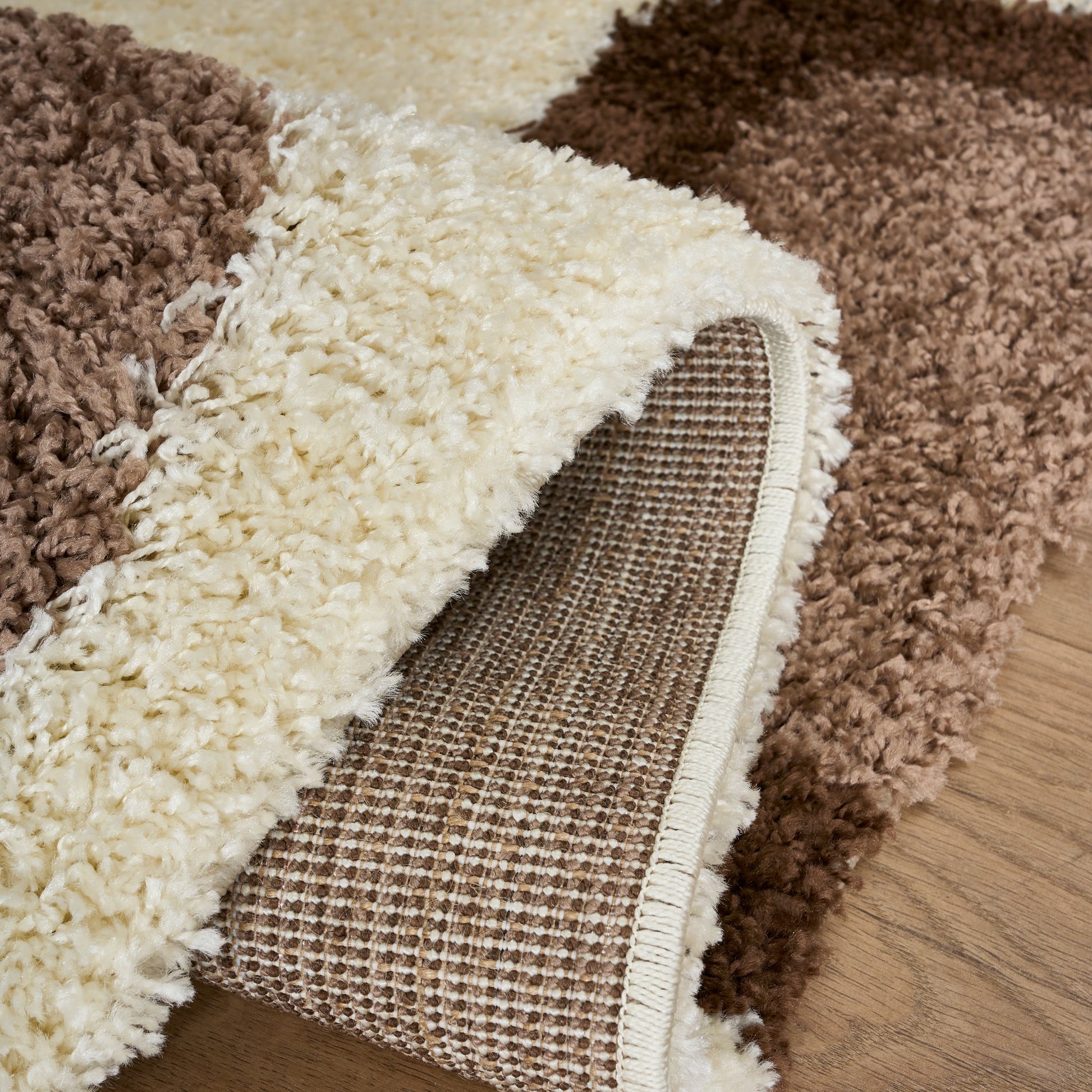 Cream Boxed Thick Shaggy Rug - California Rugs Rug Masters