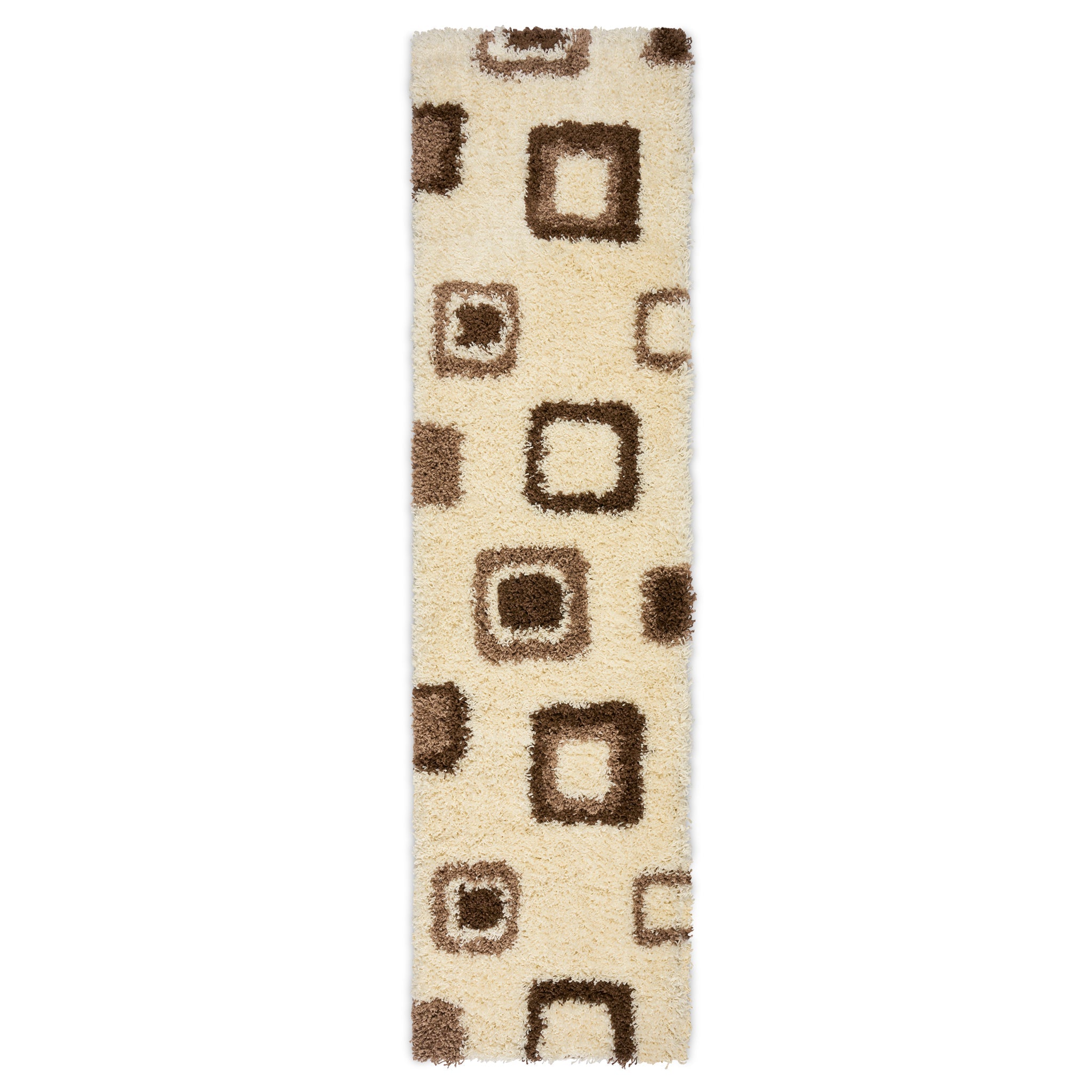 Cream Boxed Thick Shaggy Rug - California Rugs Rug Masters