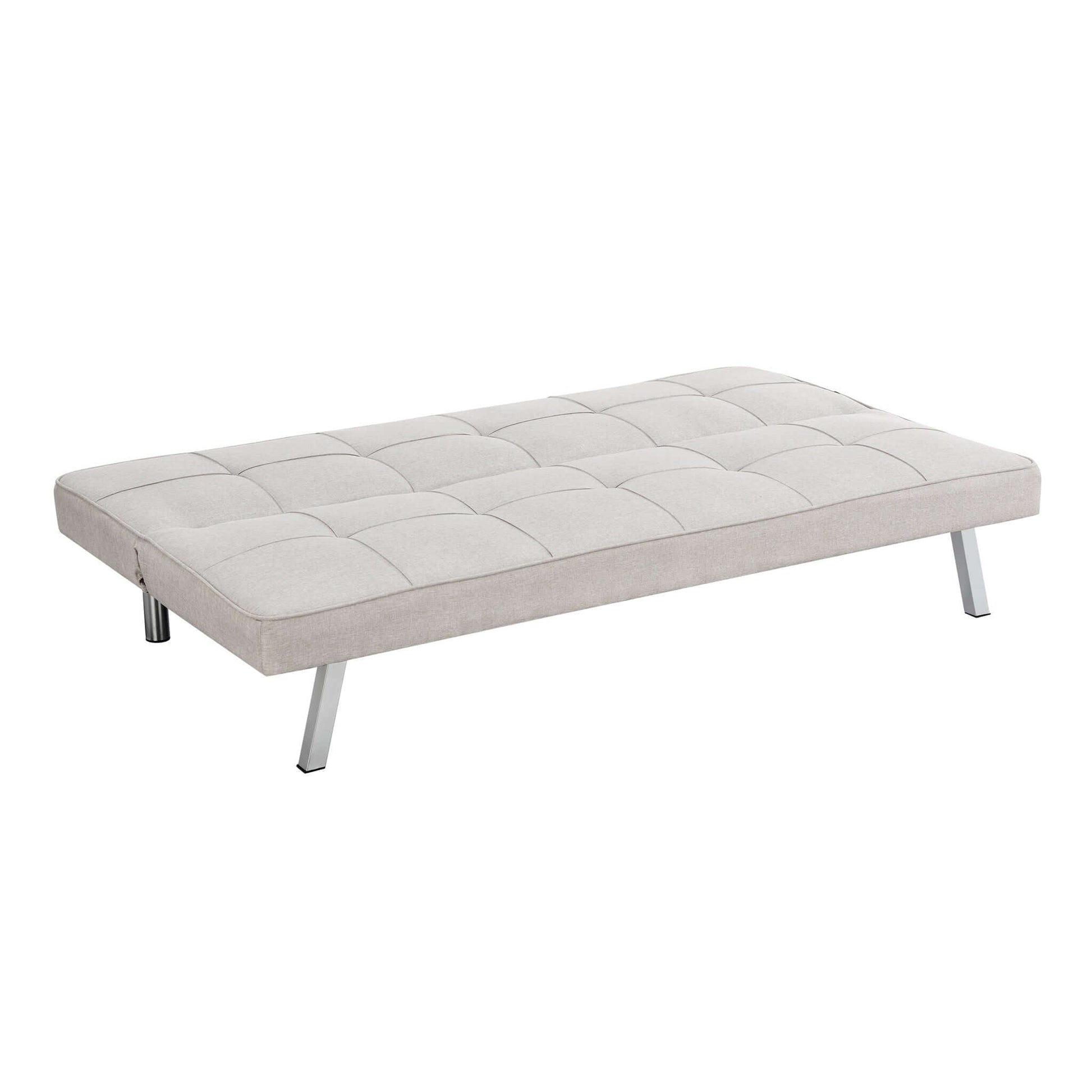 Cream Click Clack 3 Seater Sofa Bed - Britney Bargainia