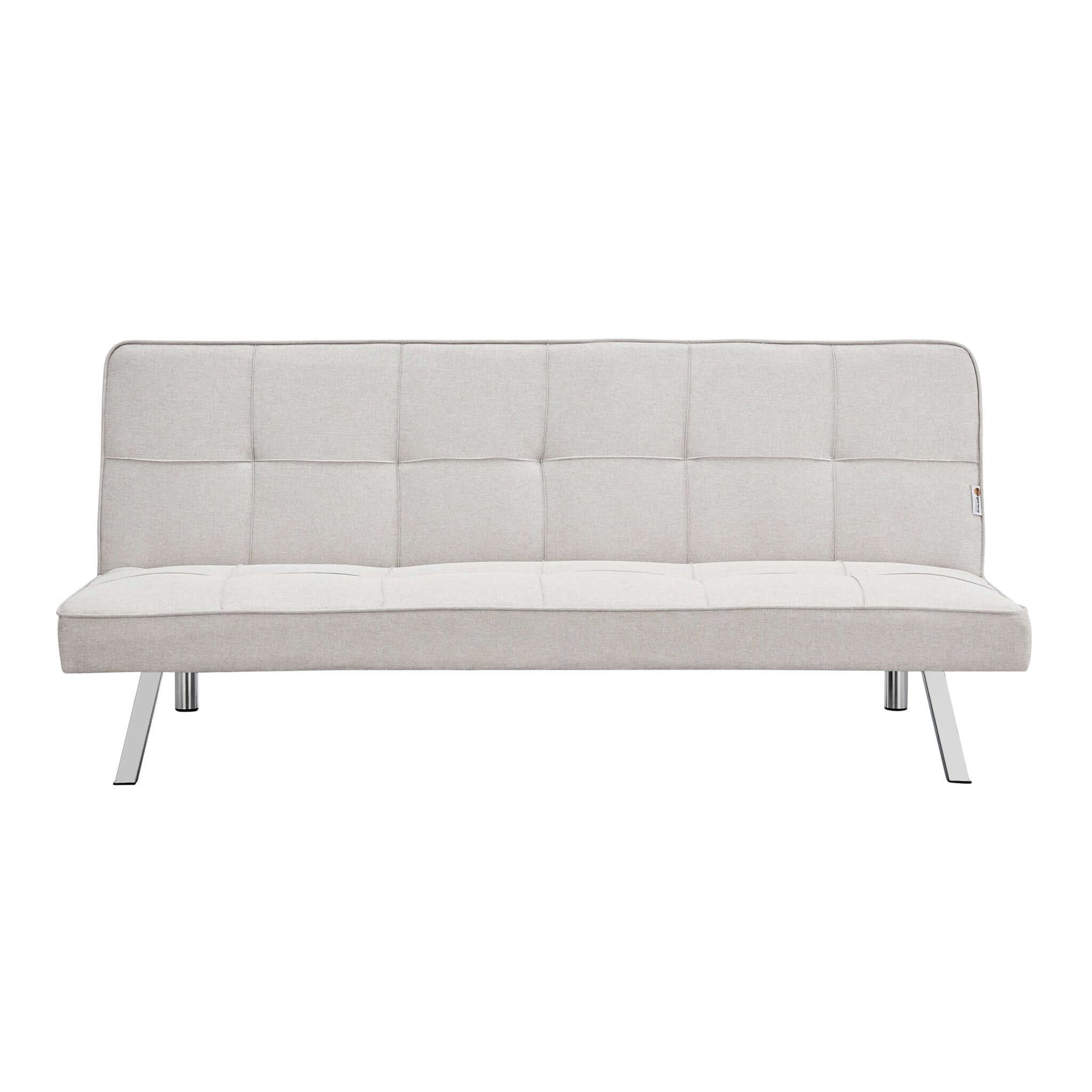 Cream Click Clack 3 Seater Sofa Bed - Britney - Bargainia.com - 
