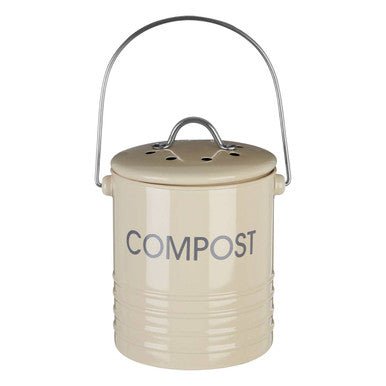 Cream Compost Bin With Handle - Bargainia.com - 5018705727868
