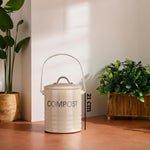 Cream Compost Bin With Handle - Bargainia.com - 5018705727868