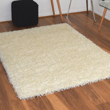 Cream Thick Shaggy Rug - California