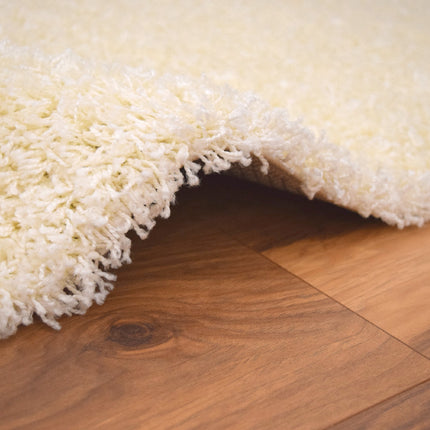 Cream Thick Shaggy Rug - California