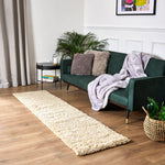 Cream Thick Shaggy Rug - California - Bargainia.com - 