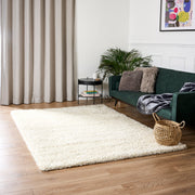 Cream Thick Shaggy Rug - California Rugs Rug Masters