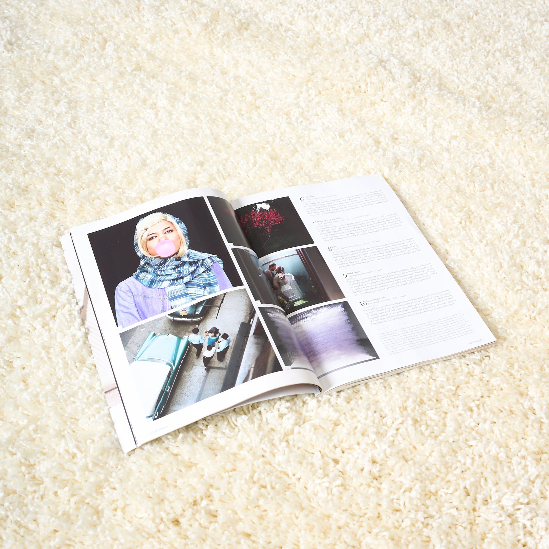 Cream Thick Shaggy Rug - California - Bargainia.com - 