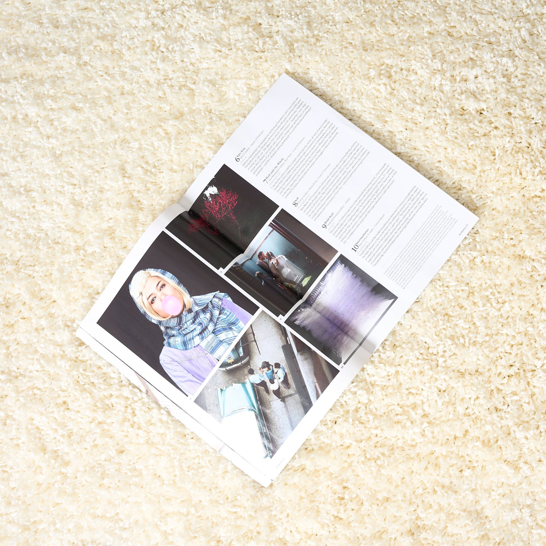 Cream Thick Shaggy Rug - California - Bargainia.com - 