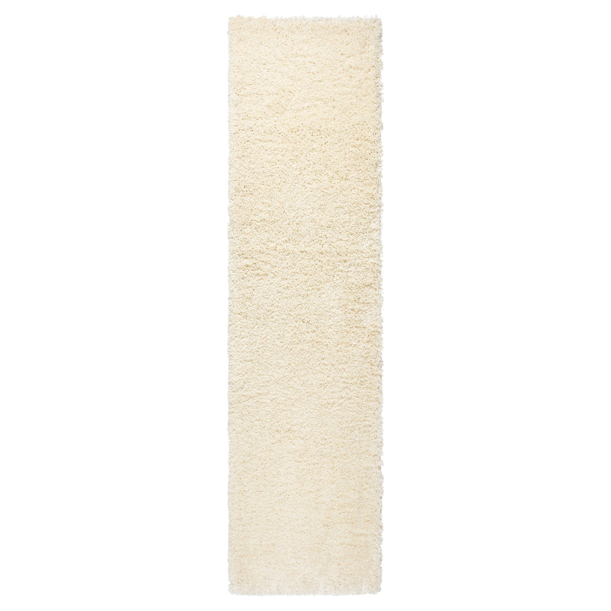 Cream Thick Shaggy Rug - California Rugs Rug Masters 60x230cm (2'x7'8")