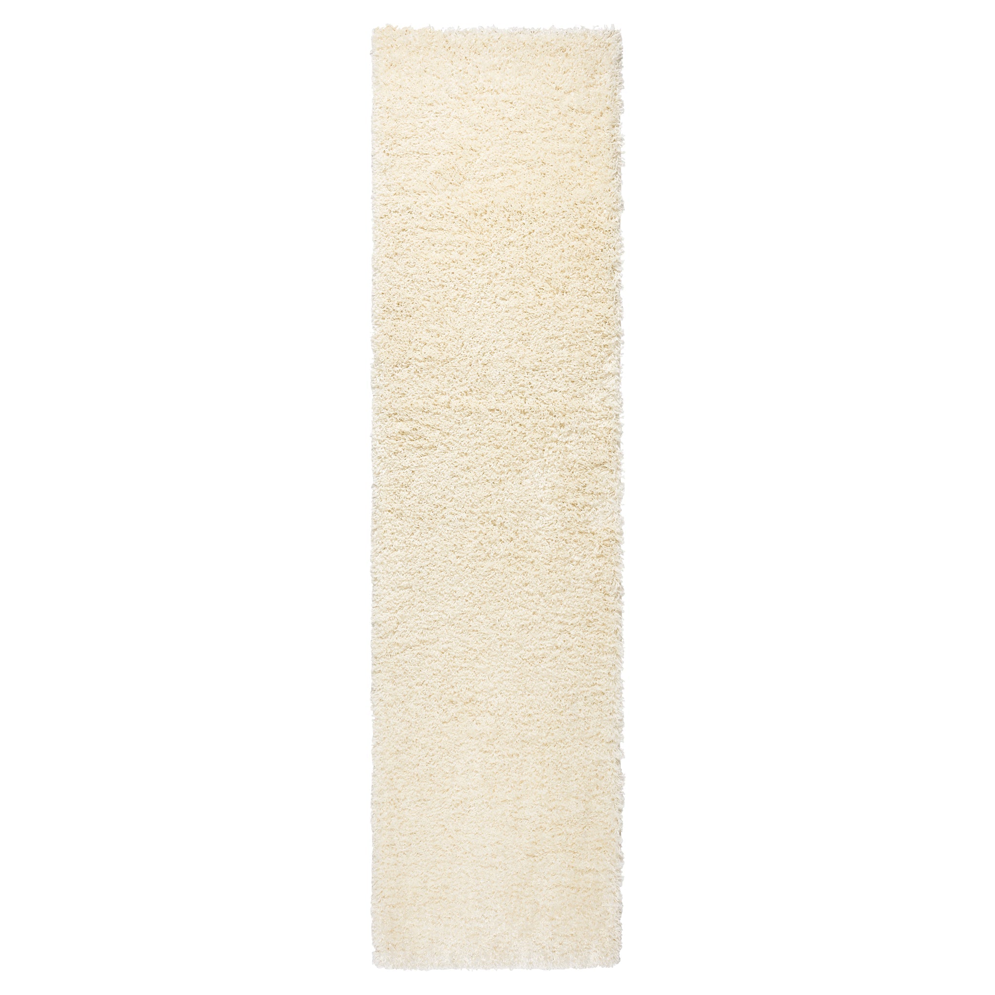Cream Thick Shaggy Rug - California Rugs Rug Masters 60x230cm (2'x7'8")