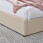 Cream Velvet Plush Ottoman Storage Bed Frame - Double, King or Super King - Bargainia.com - 