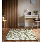 Cream Wool Rug Floral Design - Bargainia.com - 