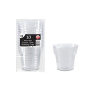 Crystal Clear Plastic Drinking Cups 180ml - 10 Pack Drinks Partner