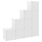 Cube Storage Cabinet for Kids with 10 Cubes White PP - Bargainia.com - 