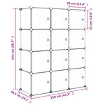 Cube Storage Cabinet for Kids with 12 Cubes Blue PP - Bargainia.com - 