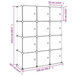 Cube Storage Cabinet for Kids with 12 Cubes Green PP - Bargainia.com - 