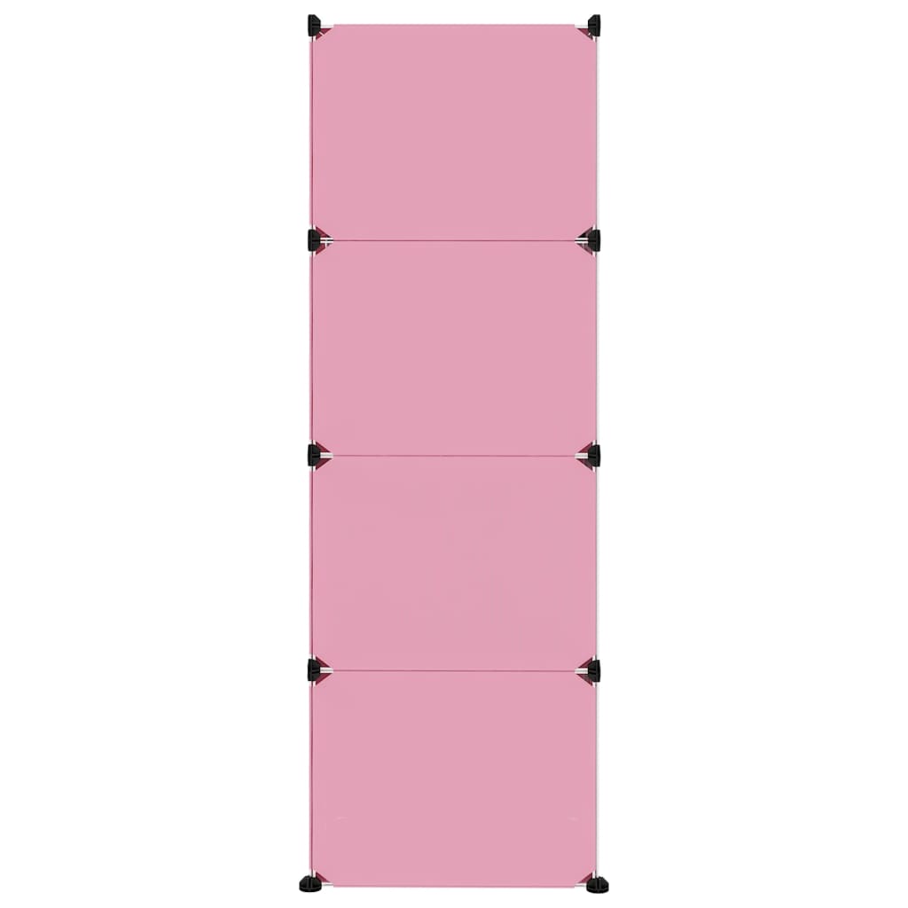 Cube Storage Cabinet for Kids with 12 Cubes Pink PP - Bargainia.com - 