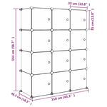 Cube Storage Cabinet for Kids with 12 Cubes Pink PP - Bargainia.com - 