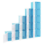 Cube Storage Cabinet for Kids with 15 Cubes Blue PP - Bargainia.com - 