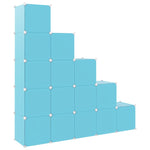 Cube Storage Cabinet for Kids with 15 Cubes Blue PP - Bargainia.com - 