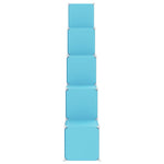 Cube Storage Cabinet for Kids with 15 Cubes Blue PP - Bargainia.com - 