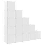 Cube Storage Cabinet for Kids with 15 Cubes White PP - Bargainia.com - 