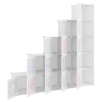 Cube Storage Cabinet for Kids with 15 Cubes White PP - Bargainia.com - 