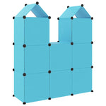 Cube Storage Cabinet for Kids with 8 Cubes Blue PP - Bargainia.com - 