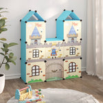 Cube Storage Cabinet for Kids with 8 Cubes Blue PP - Bargainia.com - 