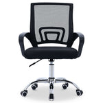 Curve Office Chair Black Modern Ergonomic With Swivel Wheels - Bargainia.com - 5056536118844