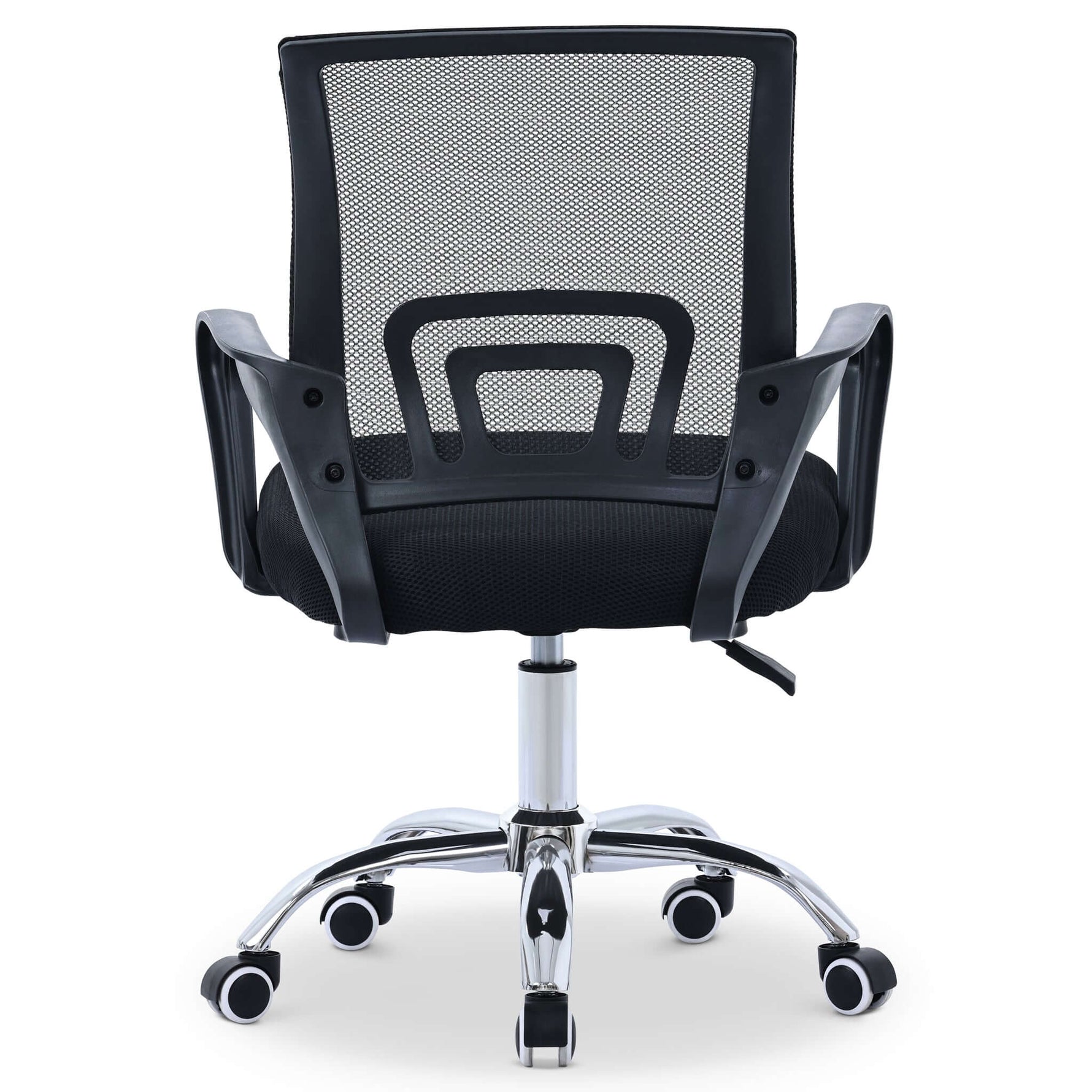 Curve Office Chair Black Modern Ergonomic With Swivel Wheels - Bargainia.com - 5056536118844