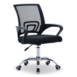 Curve Office Chair Black Modern Ergonomic With Swivel Wheels - Bargainia.com - 5056536118844