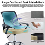 Curve Office Chair Black Modern Ergonomic With Swivel Wheels - Bargainia.com - 5056536118844