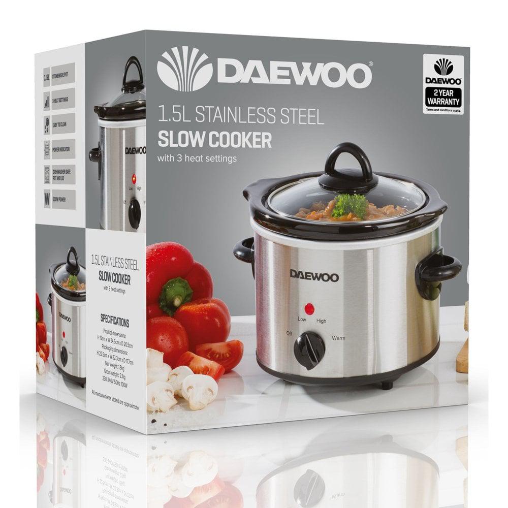 Stainless-Steel Compact 1.5L Slow Cooker