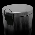 Daewoo Callisto Chrome & Black Pedal Bin - 20L - Bargainia.com - 
