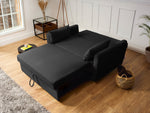 Dahlia Black Two Seater Pull Out Sofa Bed - Convertible Sleeper Sofa Sofas Bargainia