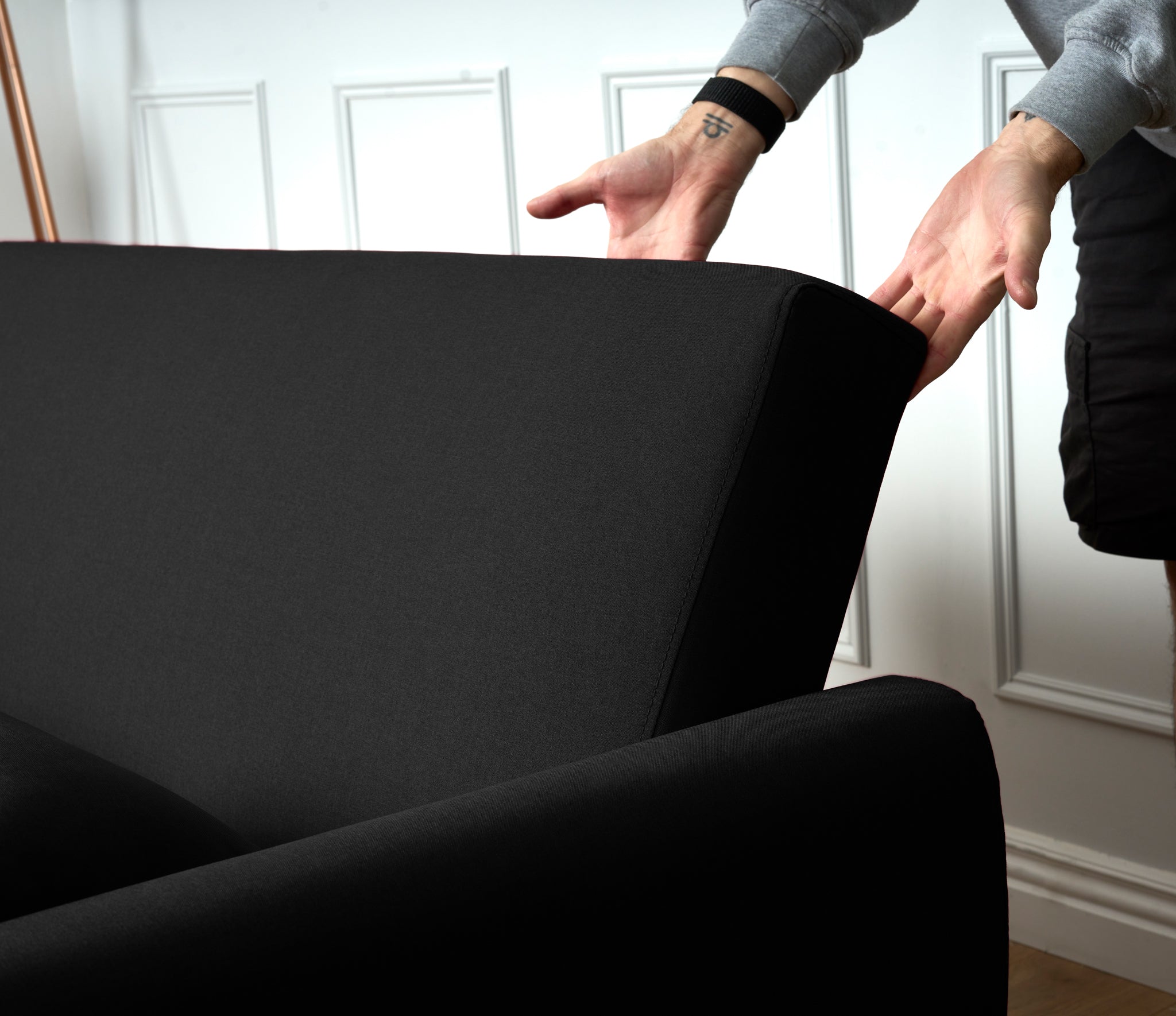 Dahlia Black Two Seater Pull Out Sofa Bed - Convertible Sleeper Sofa Sofas Bargainia