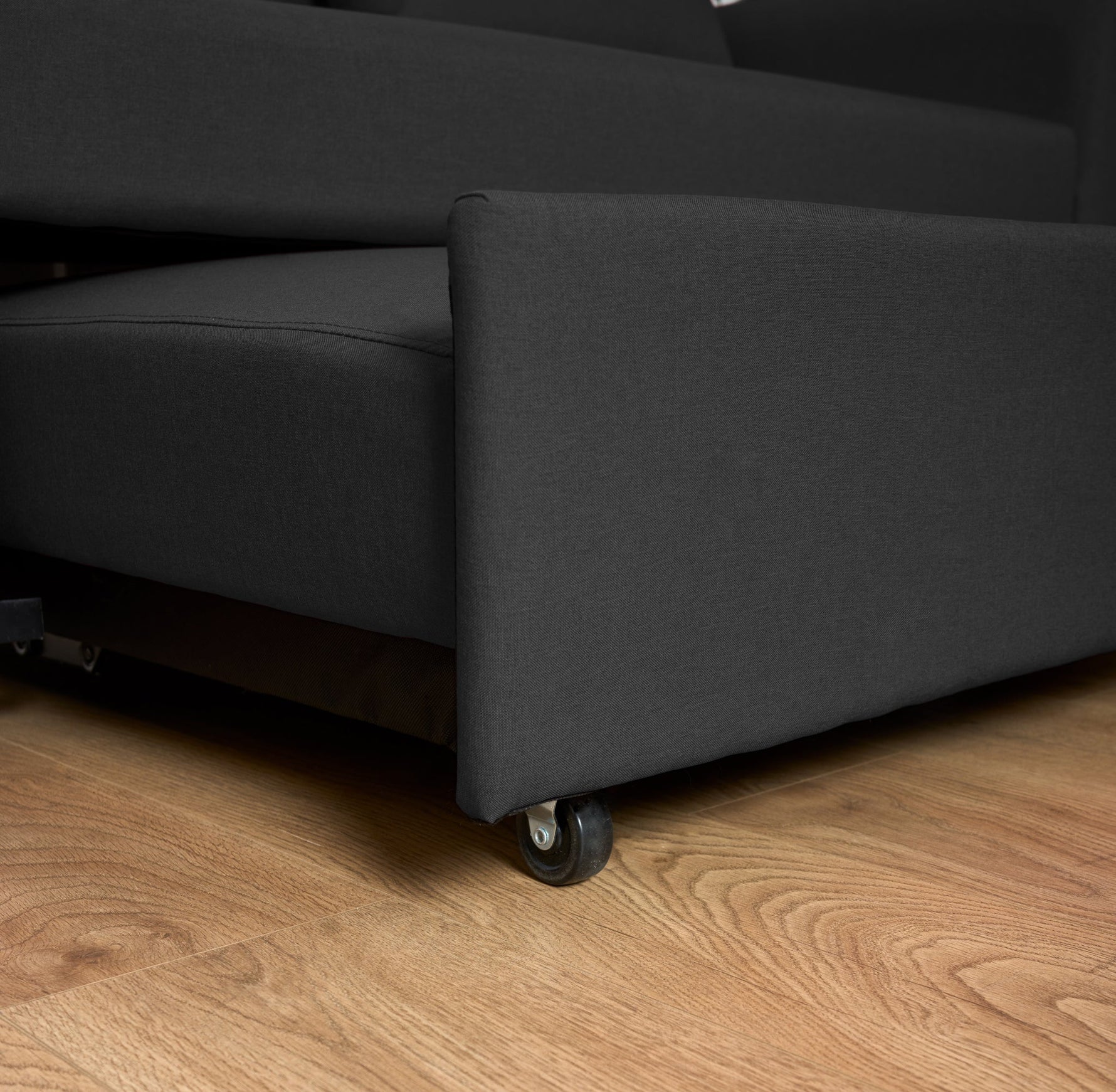 Dahlia Black Two Seater Pull Out Sofa Bed - Convertible Sleeper Sofa Sofas Bargainia