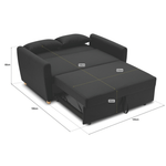 Dahlia Black Two Seater Pull Out Sofa Bed  - Convertible Sleeper Sofa Sofas Bargainia