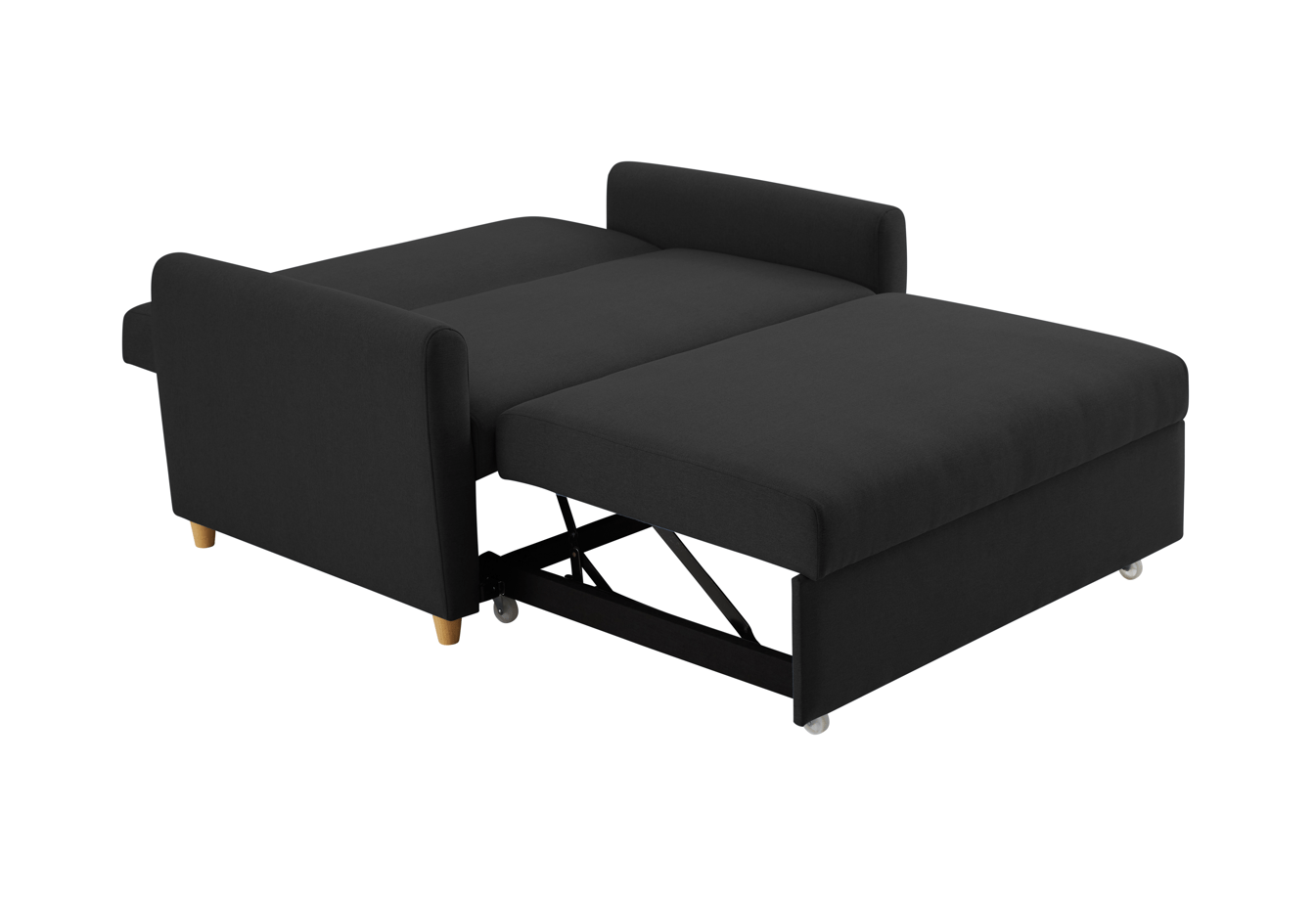 Dahlia Black Two Seater Pull Out Sofa Bed  - Convertible Sleeper Sofa Sofas Bargainia