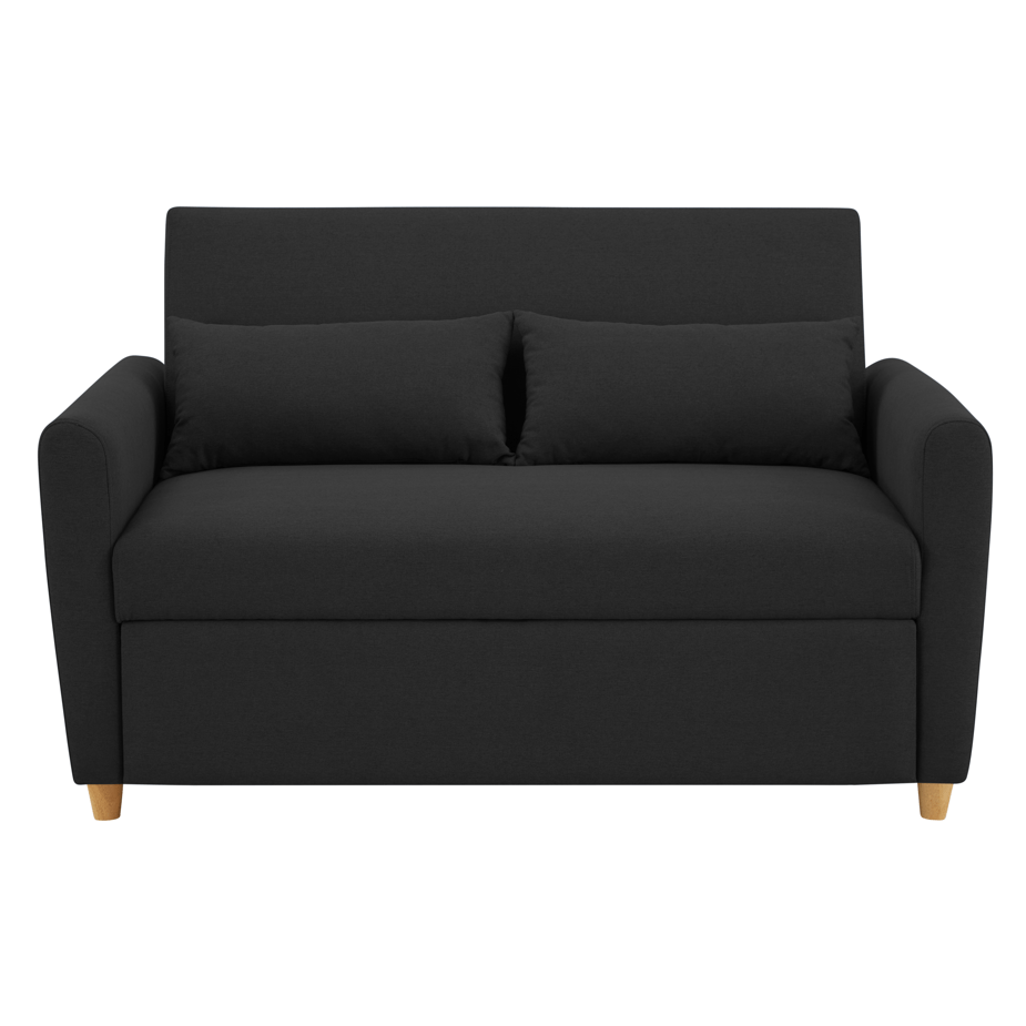 Dahlia Black Two Seater Pull Out Sofa Bed - Convertible Sleeper Sofa Sofas Bargainia
