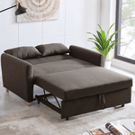 Dahlia Brown 2 Seater Pull Out Sofa Bed - Convertible Sleeper Sofa - Bargainia.com - 