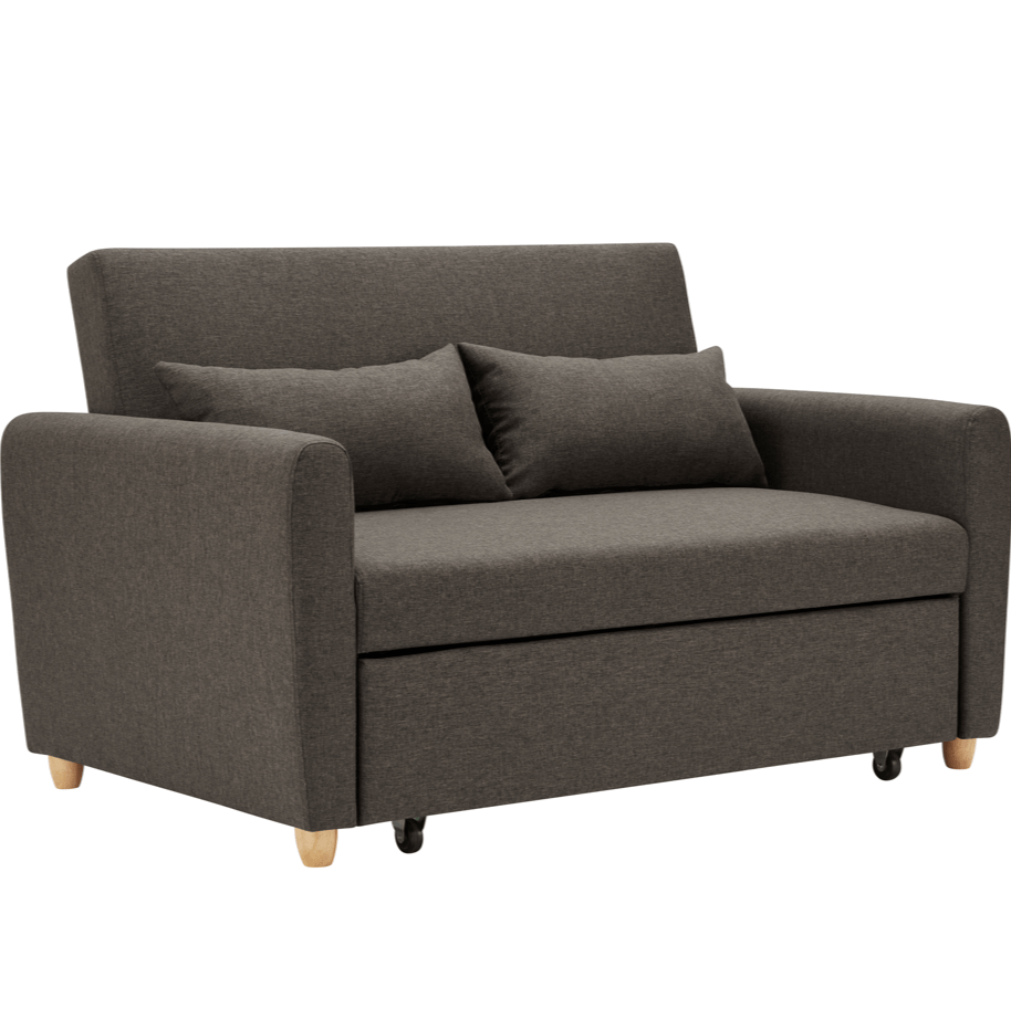 Dahlia Brown 2 Seater Pull Out Sofa Bed - Convertible Sleeper Sofa - Bargainia.com - 