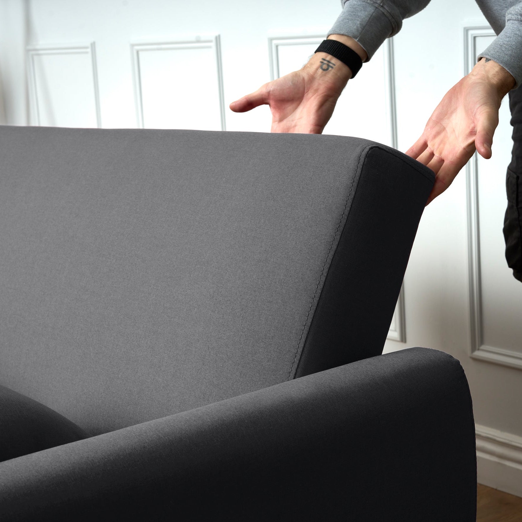 Dahlia Grey Two Seater Pull Out Sofa Bed  - Convertible Sleeper Sofa Sofas Bargainia