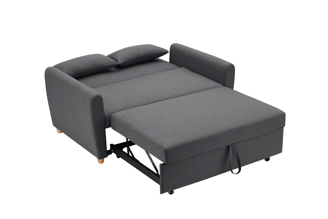 Dahlia Grey Two Seater Pull Out Sofa Bed  - Convertible Sleeper Sofa Sofas Bargainia
